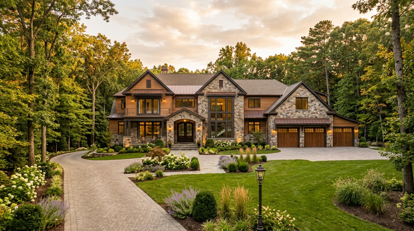 Finished custom new home built on an estate lot in Great Falls, VA
