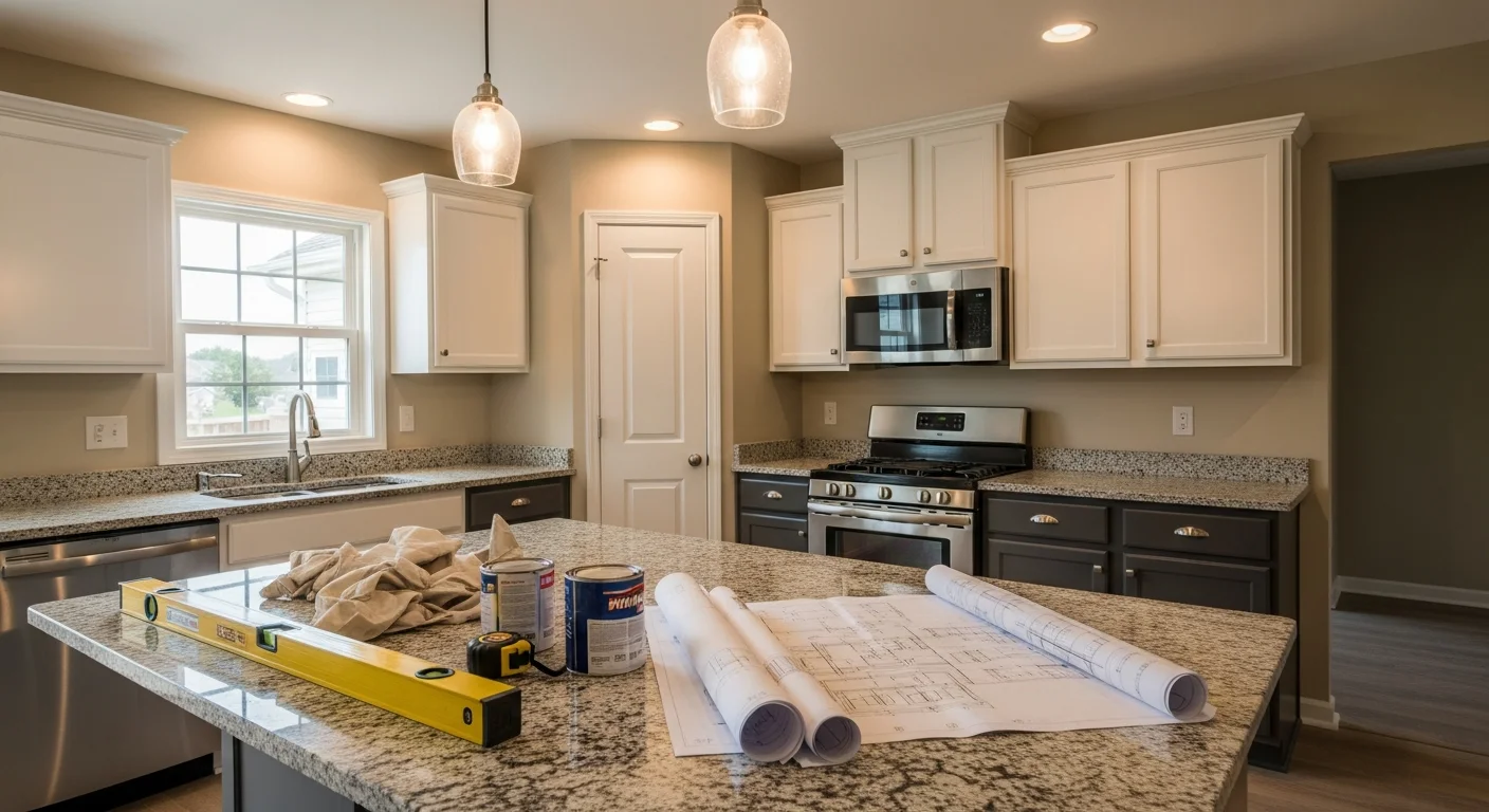 General contractor team working on residential construction project