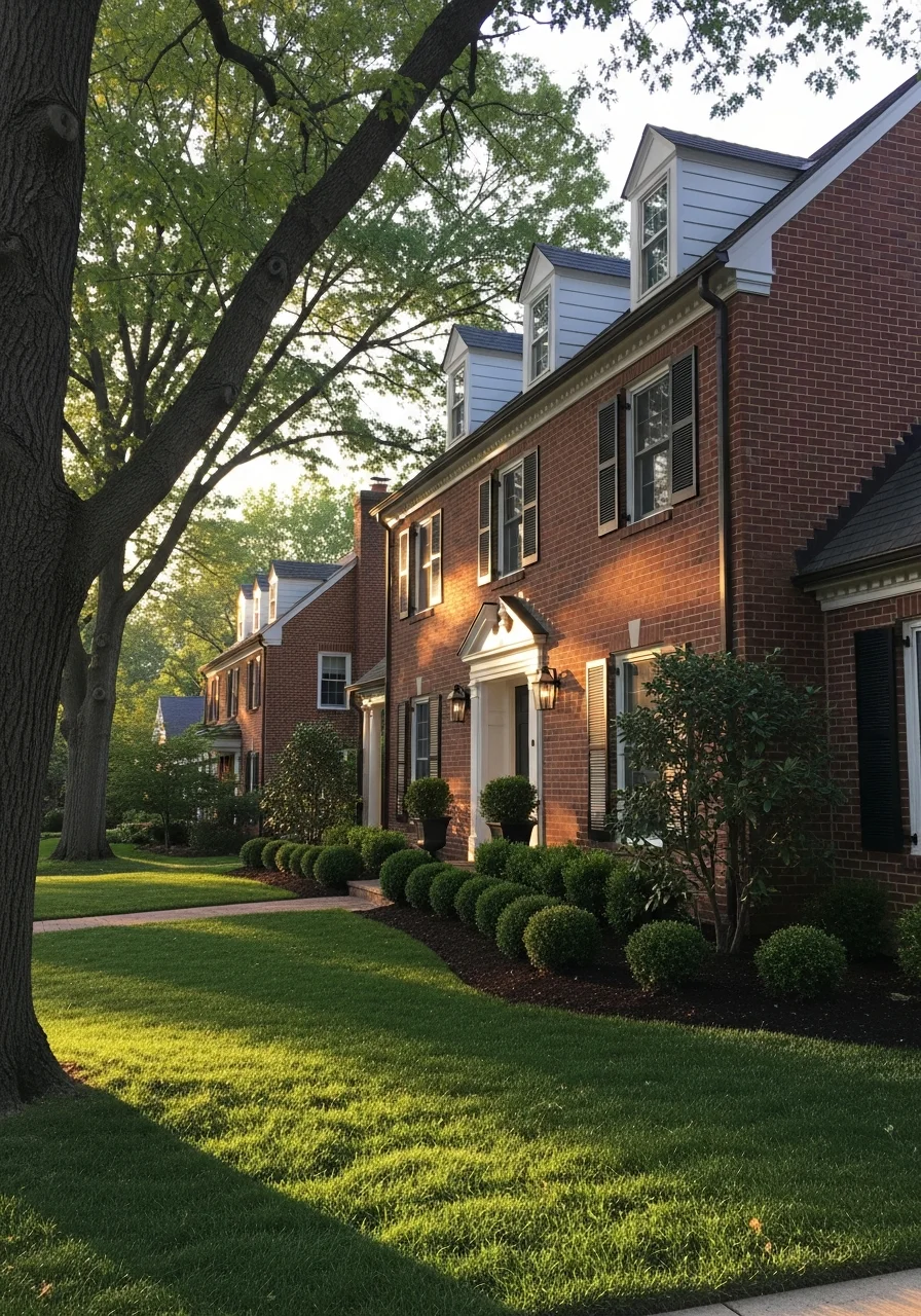 Bethesda home exterior showing quality construction and professional landscaping details.