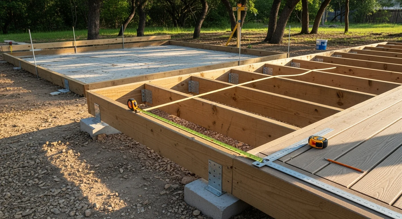 A custom multi-level deck and covered patio designed by Argo Contractors attached to a residential home in Arlington, Texas. The structure includes a pergola overhead and an open lower patio area with defined zones for seating and outdoor dining.